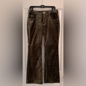 Anthropologie Almost new beautiful grey/brown velvet jeans in size 31; 31”inseam